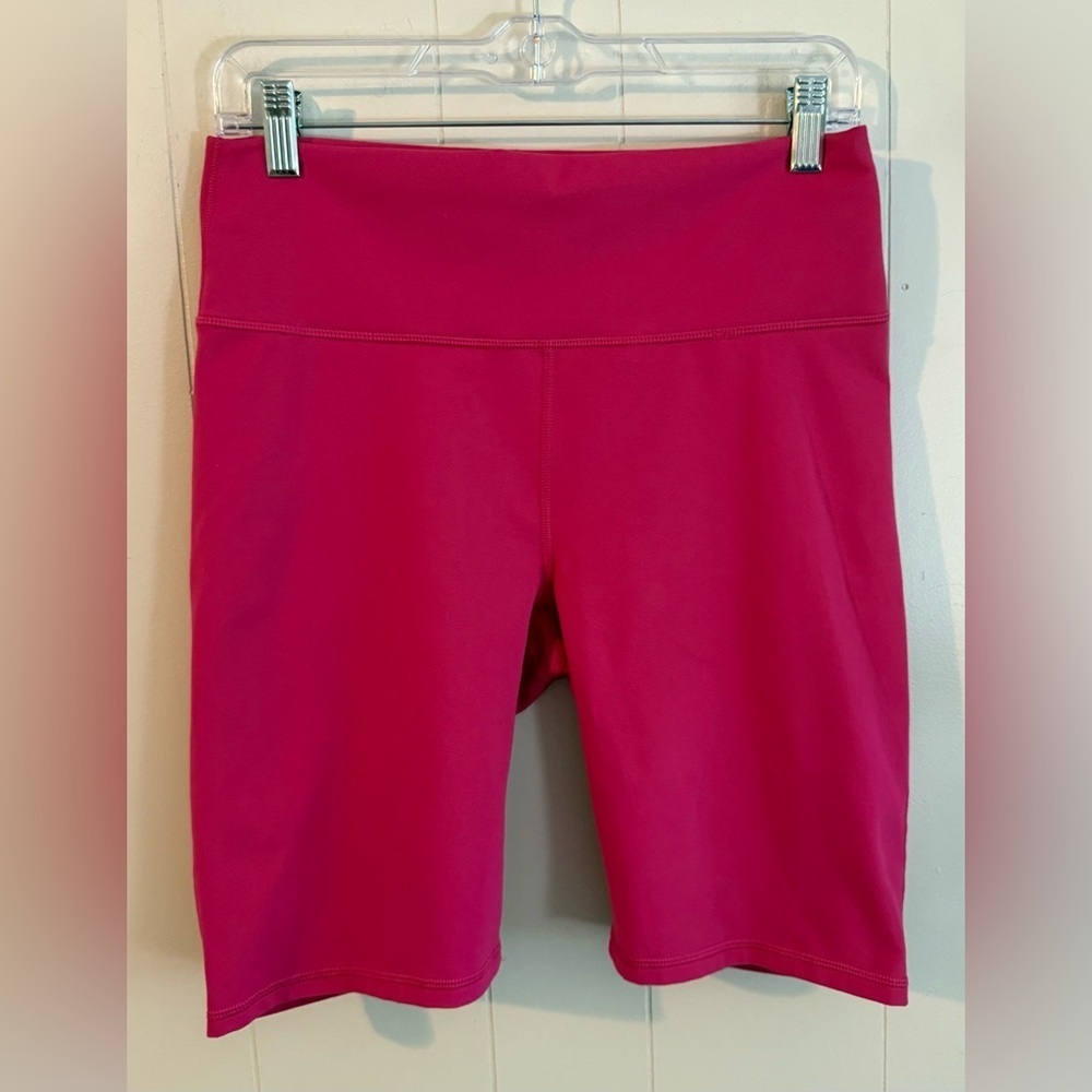 FABLETICS Hot Pink Power Hold Women's Pink Biker Shorts, Size M